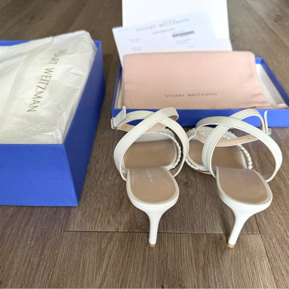 Stuart Weitzman NWT White Bridal Sandals - Picture 3 of 6
